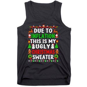 Funny Xmas Family Due To Inflation Ugly Christmas Sweaters Tank Top