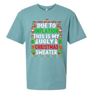 Funny Xmas Family Due To Inflation Ugly Christmas Sweaters Sueded Cloud Jersey T-Shirt