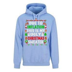 Funny Xmas Family Due To Inflation Ugly Christmas Sweaters Unisex Surf Hoodie