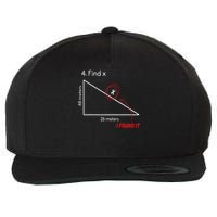 Find X Funny Math Joke Algebra Geometry Teacher Wool Snapback Cap