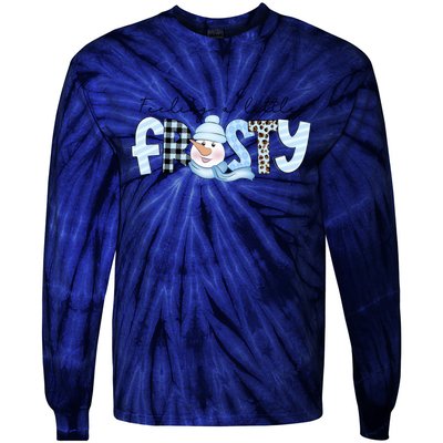 Funny Xmas Feeling A Little Frosty Winter Christmas Gift Tie-Dye Long Sleeve Shirt