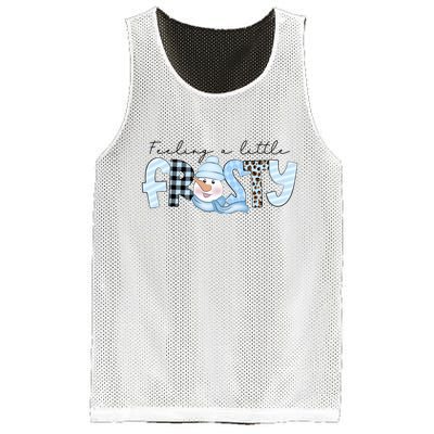 Funny Xmas Feeling A Little Frosty Winter Christmas Gift Mesh Reversible Basketball Jersey Tank