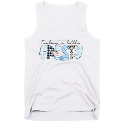 Funny Xmas Feeling A Little Frosty Winter Christmas Gift Tank Top