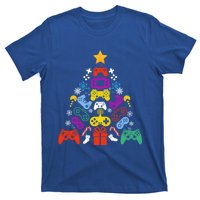 Funny Xmas Gamer Games Controllers Christmas Tree Boys Cool Gift T-Shirt