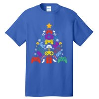 Funny Xmas Gamer Games Controllers Christmas Tree Boys Cool Gift Tall T-Shirt