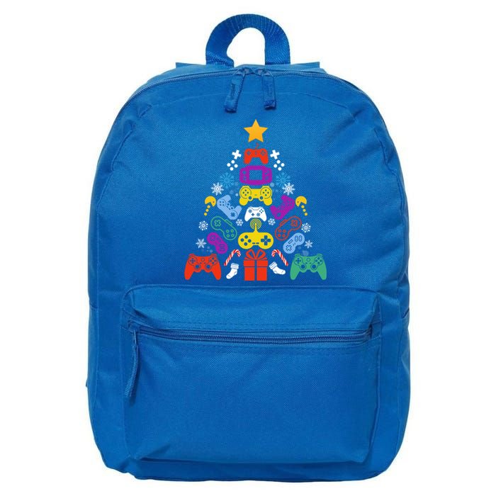 Funny Xmas Gamer Games Controllers Christmas Tree Boys Cool Gift 16 in Basic Backpack