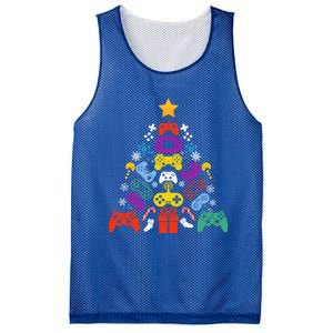 Funny Xmas Gamer Games Controllers Christmas Tree Boys Cool Gift Mesh Reversible Basketball Jersey Tank