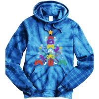 Funny Xmas Gamer Games Controllers Christmas Tree Boys Cool Gift Tie Dye Hoodie