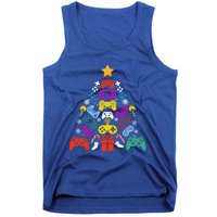 Funny Xmas Gamer Games Controllers Christmas Tree Boys Cool Gift Tank Top