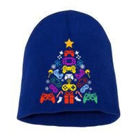 Funny Xmas Gamer Games Controllers Christmas Tree Boys Cool Gift Short Acrylic Beanie