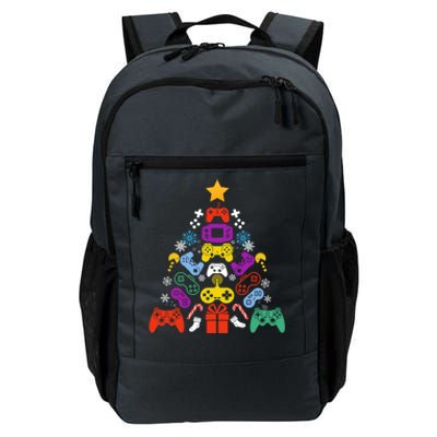 Funny Xmas Gamer Games Controllers Christmas Tree Boys Cool Gift Daily Commute Backpack