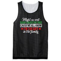 Funny Xmas Gift Might As Well Sleep Under Tree Cause We Know Mesh Reversible Basketball Jersey Tank