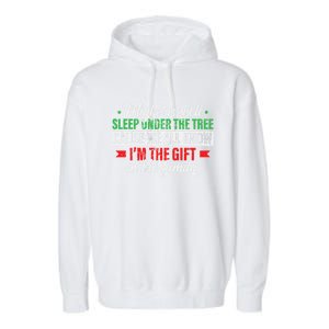 Funny Xmas Gift Might As Well Sleep Under Tree Cause We Know Garment-Dyed Fleece Hoodie