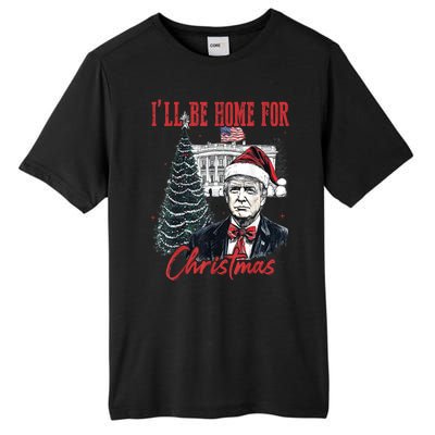 Funny Xmas Humorous Trump Ill Be Home For Christmas 2024 Gift Tall Fusion ChromaSoft Performance T-Shirt