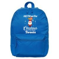 Funny Xmas Humor All I Want Christmas Is A Few Mean Tweets Gift 16 in Basic Backpack