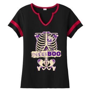 Funny Xray Halloween Costume Rib Cage Skeleton Dog See Boo Ladies Halftime Notch Neck Tee