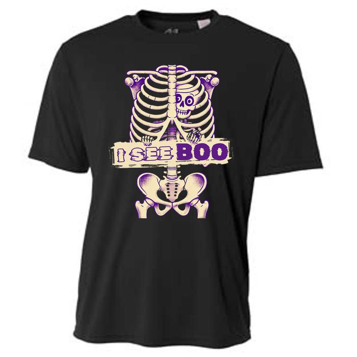 Funny Xray Halloween Costume Rib Cage Skeleton Dog See Boo Cooling Performance Crew T-Shirt