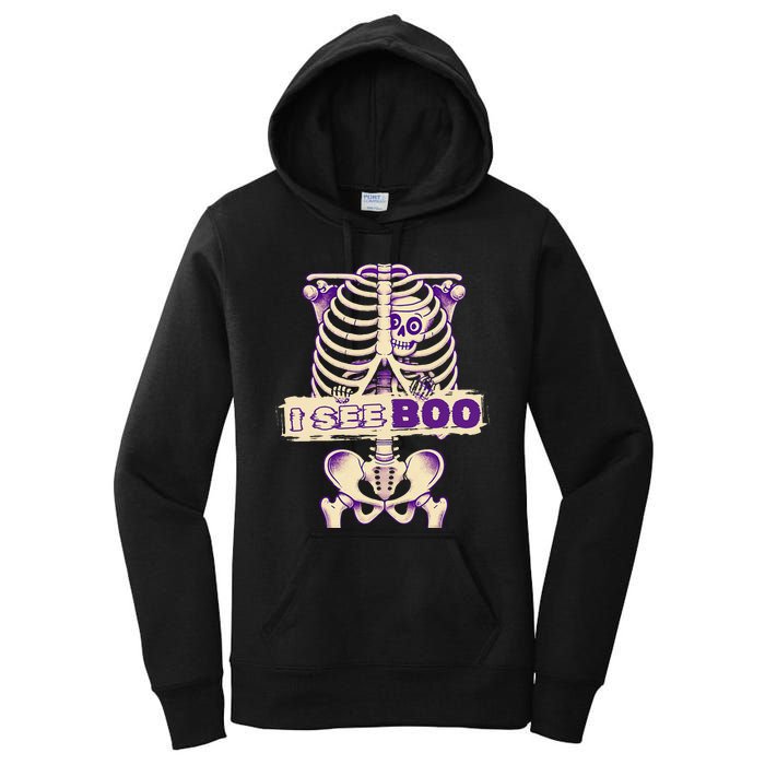 Funny Xray Halloween Costume Rib Cage Skeleton Dog See Boo Women's Pullover Hoodie