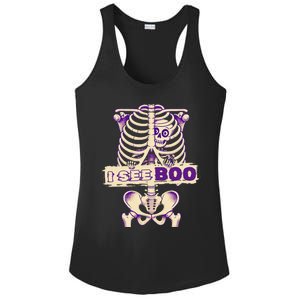 Funny Xray Halloween Costume Rib Cage Skeleton Dog See Boo Ladies PosiCharge Competitor Racerback Tank