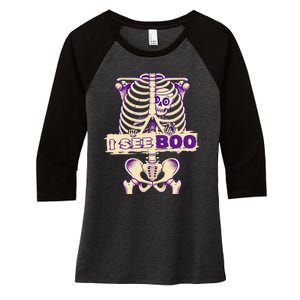 Funny Xray Halloween Costume Rib Cage Skeleton Dog See Boo Women's Tri-Blend 3/4-Sleeve Raglan Shirt