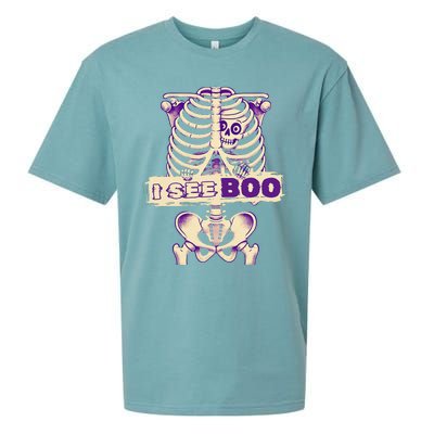 Funny Xray Halloween Costume Rib Cage Skeleton Dog See Boo Sueded Cloud Jersey T-Shirt