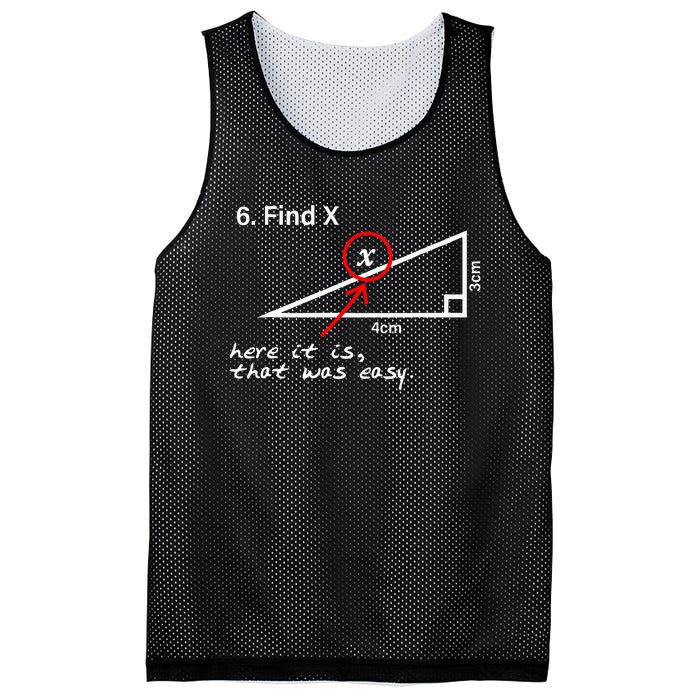 Find X Here It Is That Was Easy Math Teacher Mesh Reversible Basketball Jersey Tank