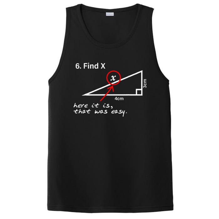 Find X Here It Is That Was Easy Math Teacher PosiCharge Competitor Tank