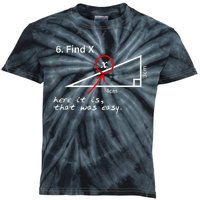 Find X Here It Is That Was Easy Math Teacher Kids Tie-Dye T-Shirt