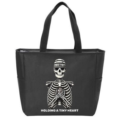 Funny Xray Halloween Costume Rib Cage Skeleton Dog Heart Zip Tote Bag