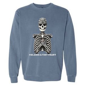 Funny Xray Halloween Costume Rib Cage Skeleton Dog Heart Garment-Dyed Sweatshirt