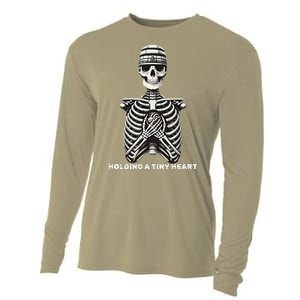 Funny Xray Halloween Costume Rib Cage Skeleton Dog Heart Cooling Performance Long Sleeve Crew