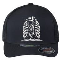 Funny Xray Halloween Costume Rib Cage Skeleton Dog Flexfit Unipanel Trucker Cap