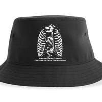 Funny Xray Halloween Costume Rib Cage Skeleton Dog Sustainable Bucket Hat