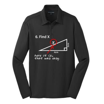 Find X Here It Is That Was Easy Silk Touch Performance Long Sleeve Polo