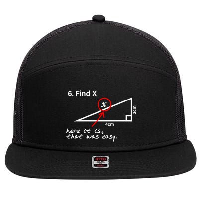 Find X Here It Is That Was Easy 7 Panel Mesh Trucker Snapback Hat