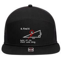 Find X Here It Is That Was Easy 7 Panel Mesh Trucker Snapback Hat