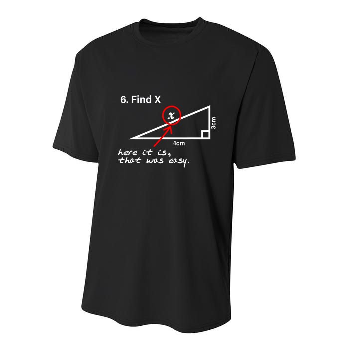 Find X Here It Is That Was Easy Youth Performance Sprint T-Shirt