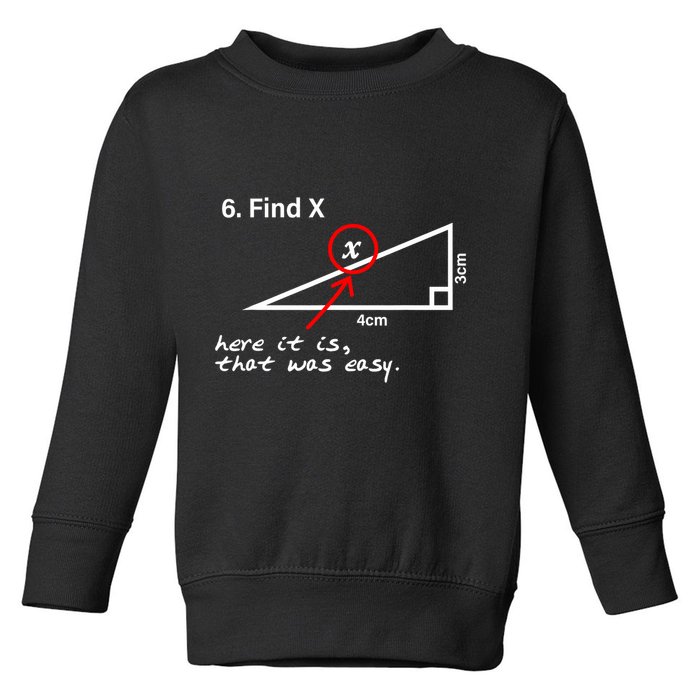 Find X Here It Is That Was Easy Toddler Sweatshirt