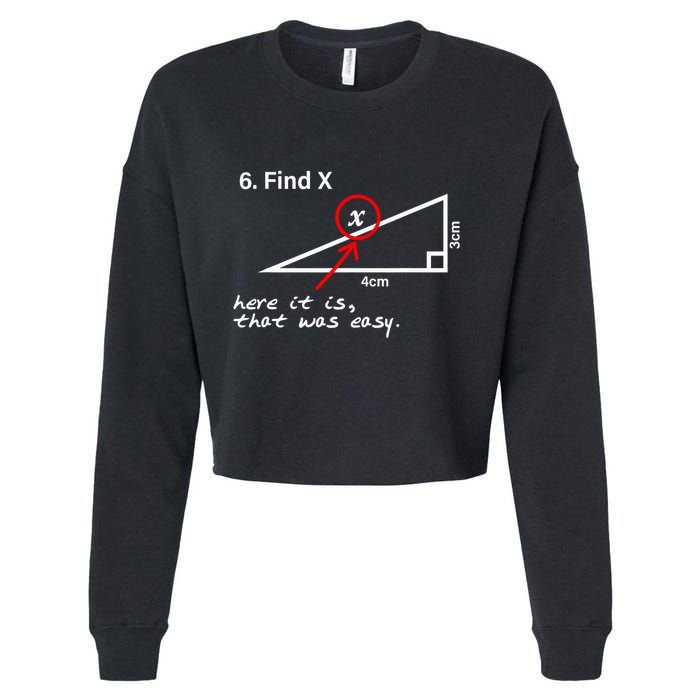 Find X Here It Is That Was Easy Cropped Pullover Crew