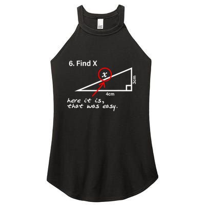 Find X Here It Is That Was Easy Women's Perfect Tri Rocker Tank