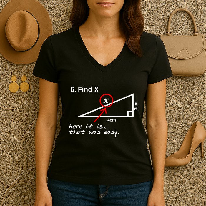 Find X Here It Is That Was Easy Women's V-Neck T-Shirt