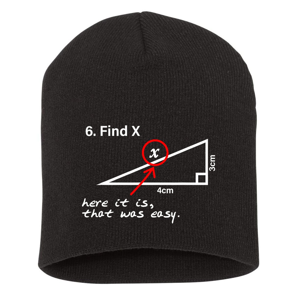Find X Here It Is That Was Easy Short Acrylic Beanie