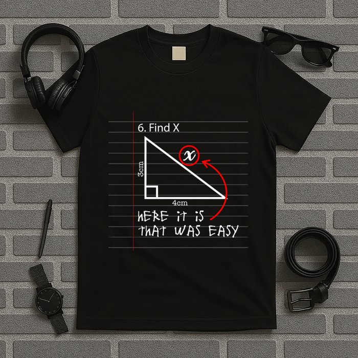 Find X Here It Is That Was Easy Funny Math Student Teacher T-Shirt