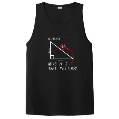 Find X Here It Is That Was Easy Funny Math Student Teacher PosiCharge Competitor Tank