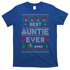 Funny Xmas Holiday Best Auntie Ever Ugly Christmas Sweater Funny Gift T-Shirt