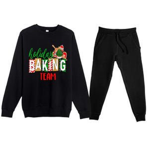 Funny Xmas Holiday Baking Team Christmas Costume Premium Crewneck Sweatsuit Set