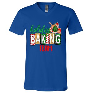 Funny Xmas Holiday Baking Team Christmas Costume V-Neck T-Shirt