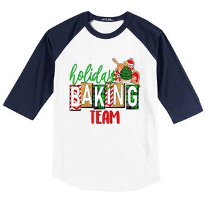 Funny Xmas Holiday Baking Team Christmas Costume Baseball Sleeve Shirt