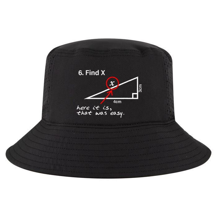 Find X Here It Is That Was Easy Funny Math Lover Cool Comfort Performance Bucket Hat