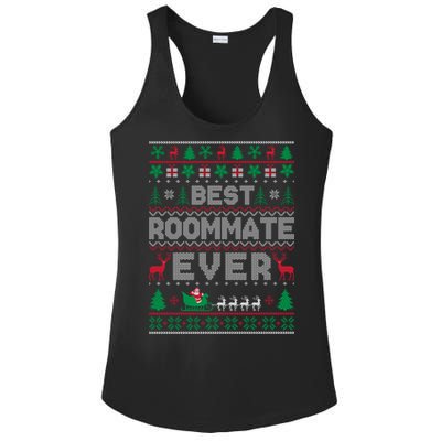 Funny Xmas Holiday Best Roommate Ever Ugly Christmas Sweater Meaningful Gift Ladies PosiCharge Competitor Racerback Tank